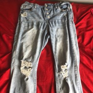 High rise skinny jeans